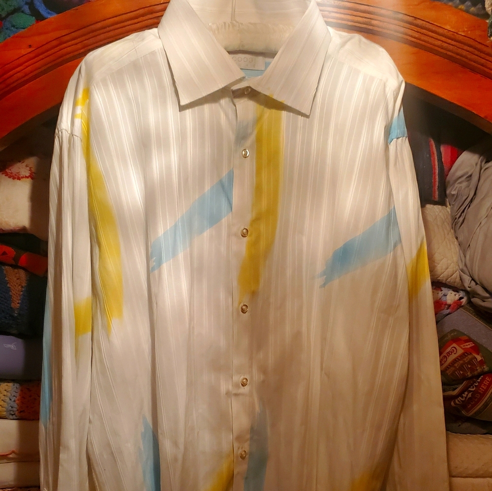 Vintage Men’s Coogi luxe Shirt Top Bright Colors S